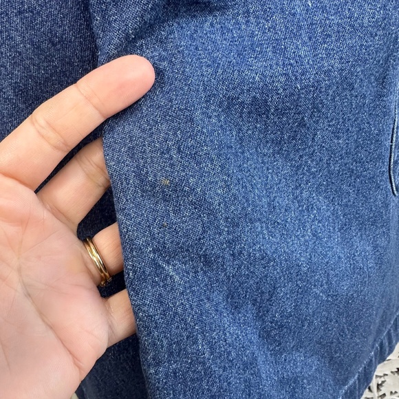 Vintage Medium Wash Sleeveless Denim Two Pocket Overall Dress Sz Medium - Picture 6 of 9